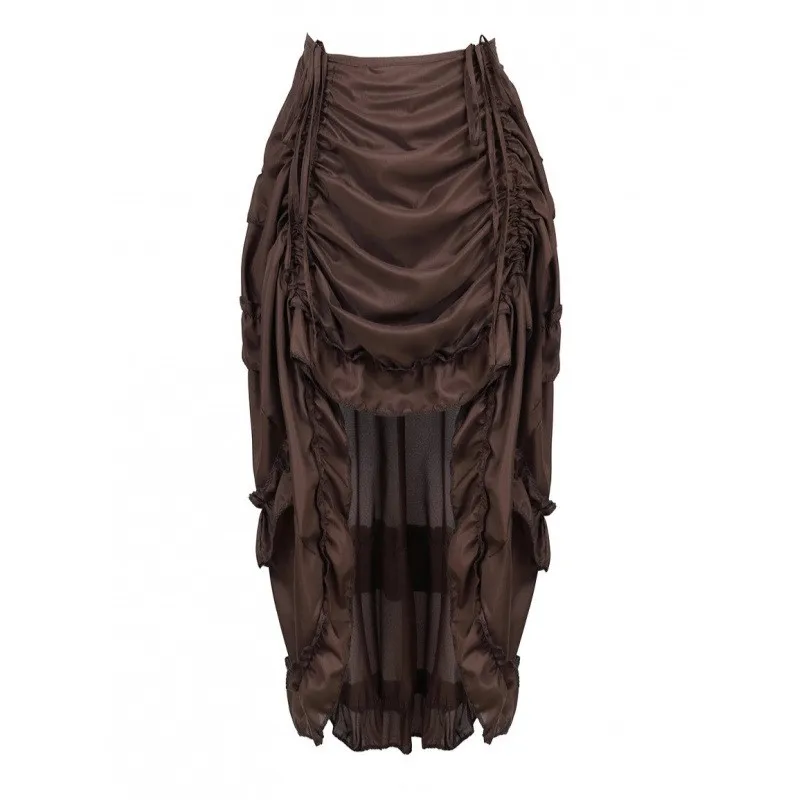 Hot Style Steampunk Gothic Skirt For Woman Summer Fashion Irregular Pleated Party Skirts Ladies Foreign Style Solid Color Skirts