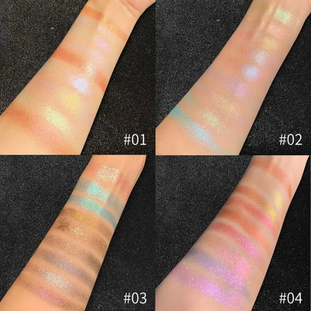 Palette di ombretti camaleonte ottico a 9 colori Trucco vegano Etichetta privata all'ingrosso Ombretto personalizzato a lunga durata senza crudeltà