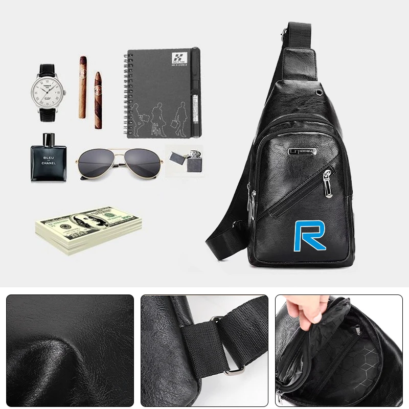 سيارة الرجال حقيبة صدر للرجال حقيبة رياضية عادية الكتف تخزين اكسسوارات لفولفو AWD C30 C70 S60 S80 S90 T6 V40 V50 V90 XC40