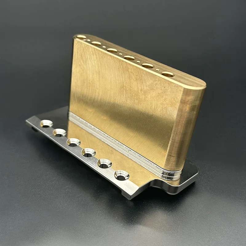 Precision CNC machined Tremolo Bridge for PRS Style Electric Guitar, 52.5mm Full Solid Brass 6-Screws Tremolo Bridge