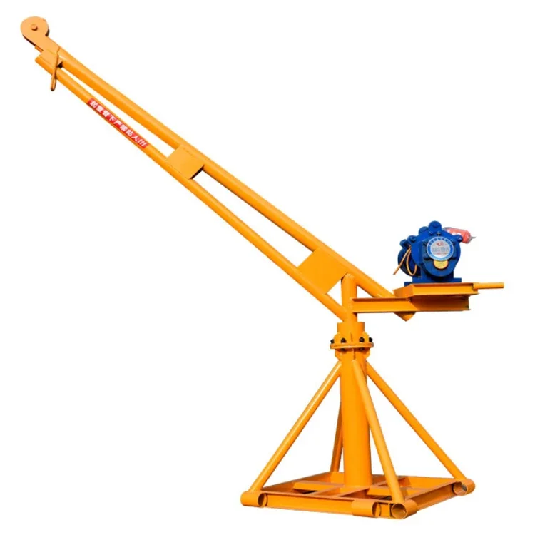 Outdoor Electric Mobile Crane 500kg Small Crane Mini Lifting Crane For House Construction