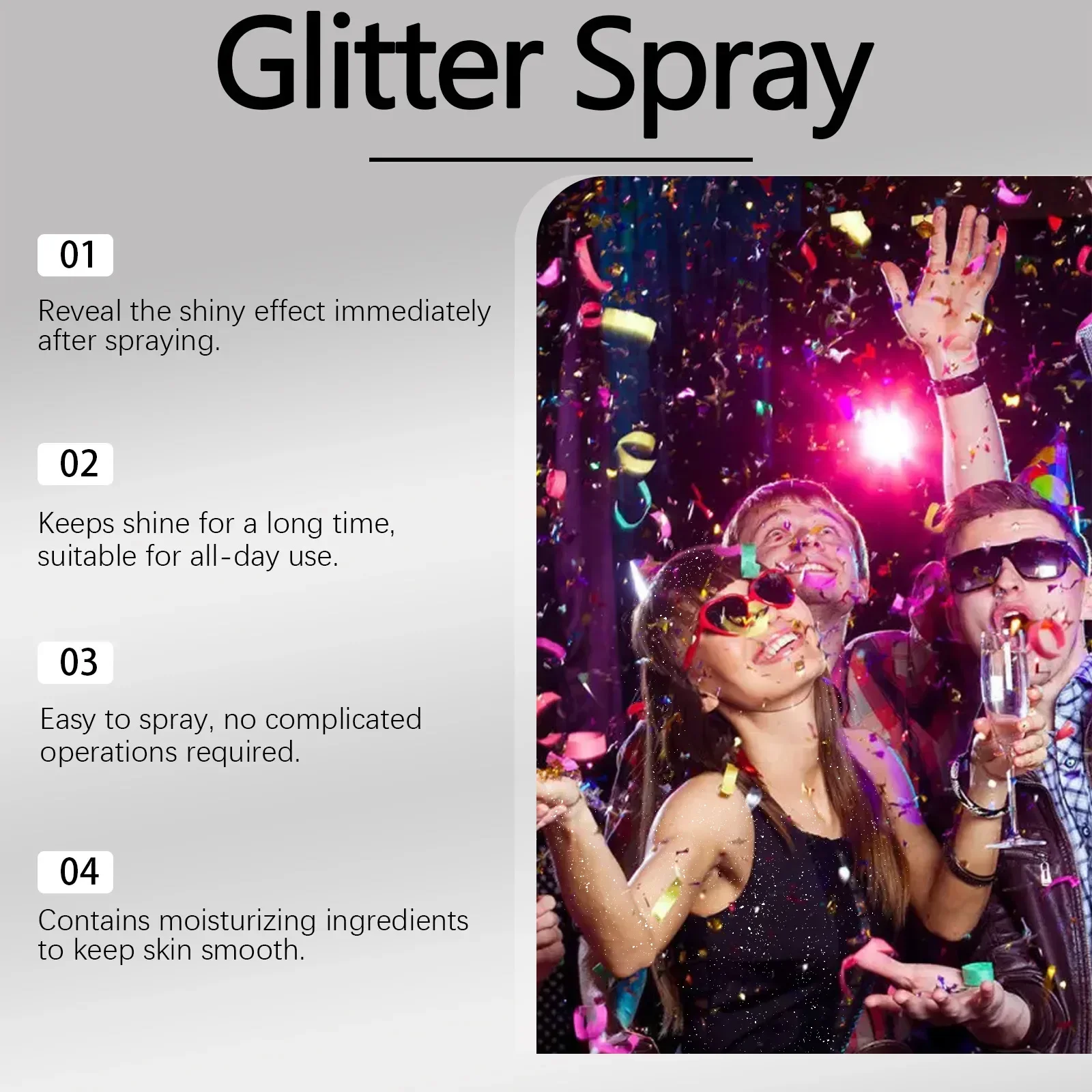 Glanzende glitterspray Haarlichaam Hoogtepunten Shimmer Sexy en prachtige glitterspray voor haarlichaam voor festivals en feesten