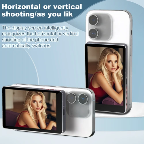 Imagen 1 del producto Pantalla selfie magnética móvil Vlog inalámbrica con cámara trasera de teléfono para Selfie Vlog o Compatible con transmisión en vivo.
