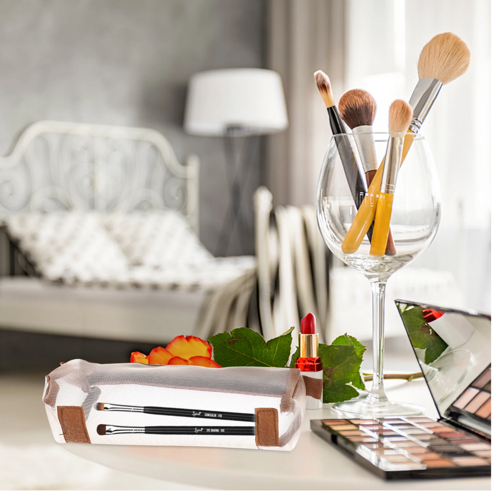 

4-in-1 Hanging Makeup Bag Compact Toiletry Organizer Travel Cosmetics Storage Pouch Portable Durable Makeup Bag