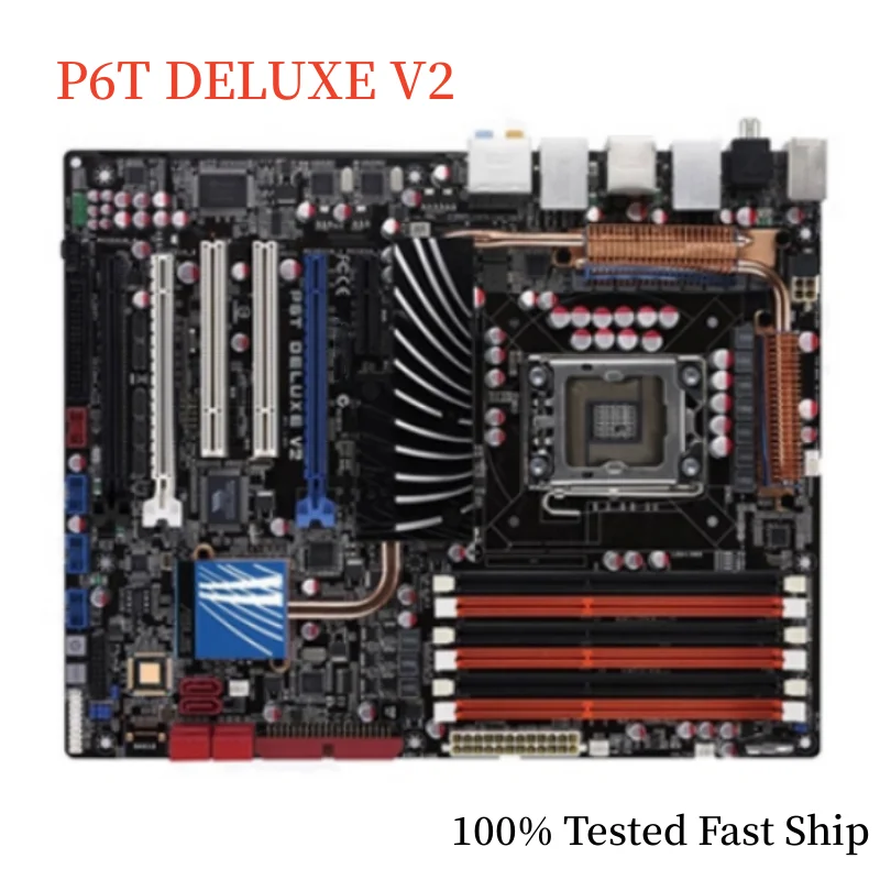 

For ASUS P6T DELUXE V2 Motherboard X58 LGA 1366 DDR3 ATX Mainboard 100% Tested Fast Ship