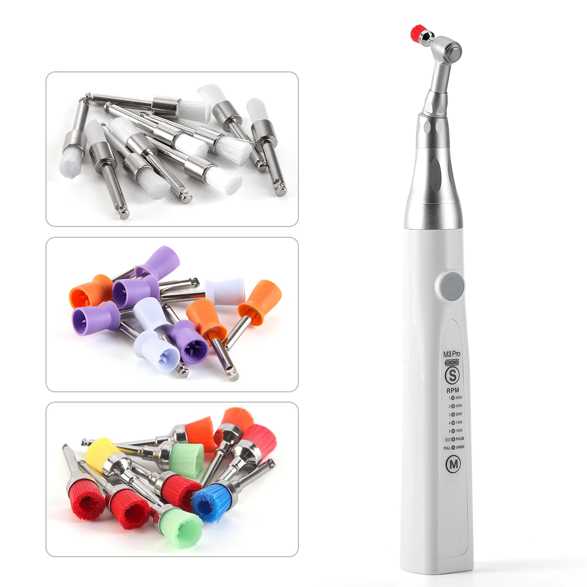 AZDENT Dental Cordless Prophy Handstück Elektrischer Zahnpoliermotor mit Prophy-Winkel Bürsten Reinigung Zahnreiniger Werkzeuge – Detail 6