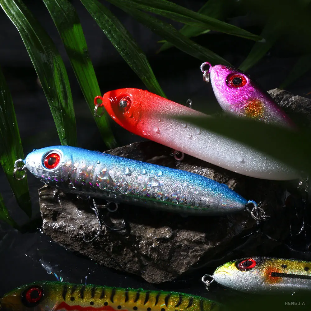 Floating Pencil Lures Bass Hard Bait Plastic Bionic Bait Zigzag Dog Noise Wave Lure Top Water Lure Fishing Bait Metal Jig Peche