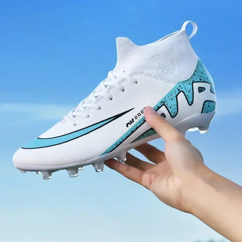 

New Men Soccer Shoes Indoor Cleats Football Boots Match Long Spikes Sneakers Breathable Ultralight Training Drop Shipping