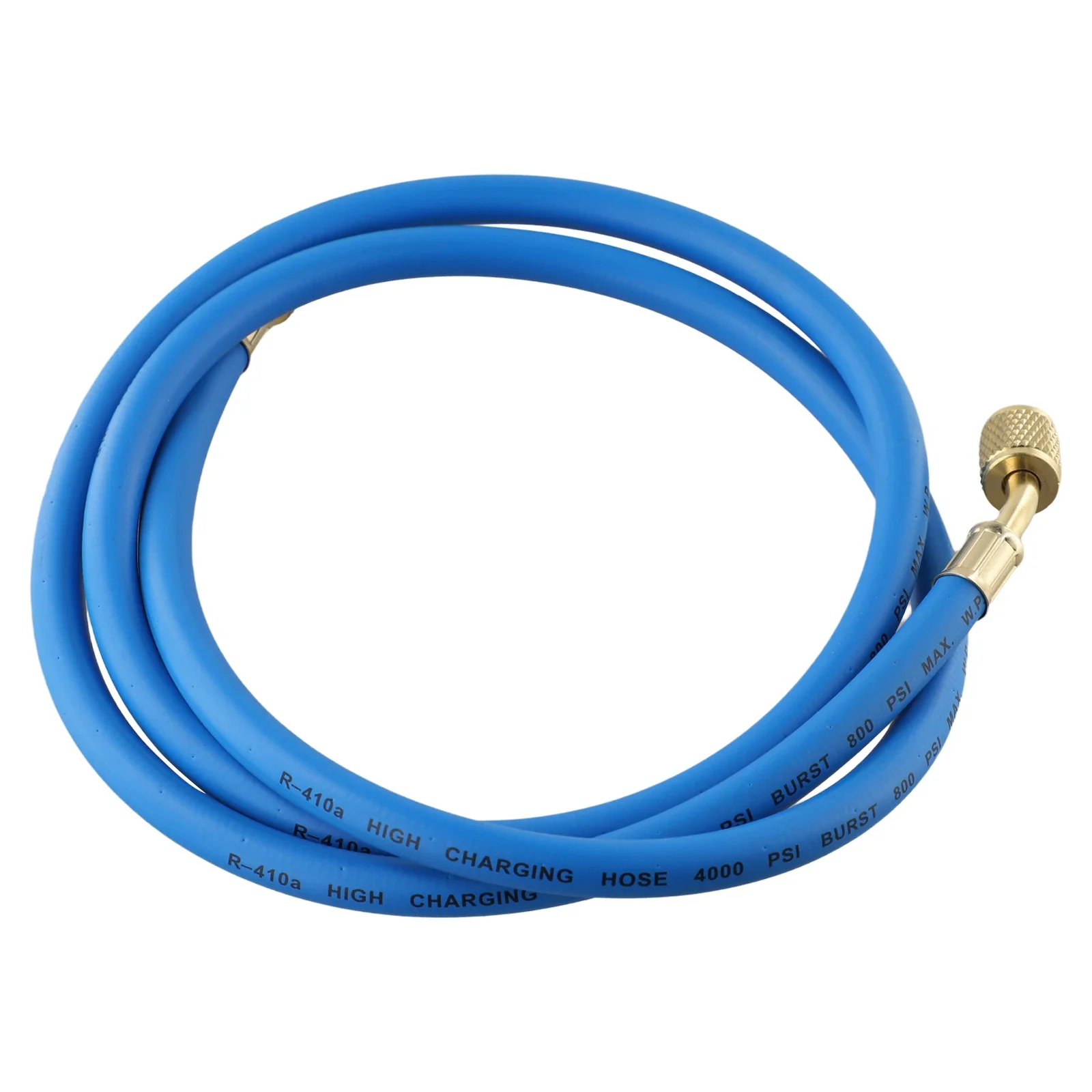 HVAC Refrigeration Charging Hose 4 92Ft 1/4 to 5/16 SAE Thread Heavy Duty Rubber Hose with Brass Couplings Rated at 800PSI