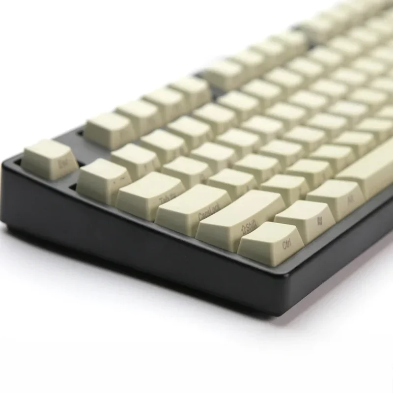 

Gray high-quality side-engraved mechanical keyboard without engraving carbon ash 60 high 87/104/108 key PBT keycap