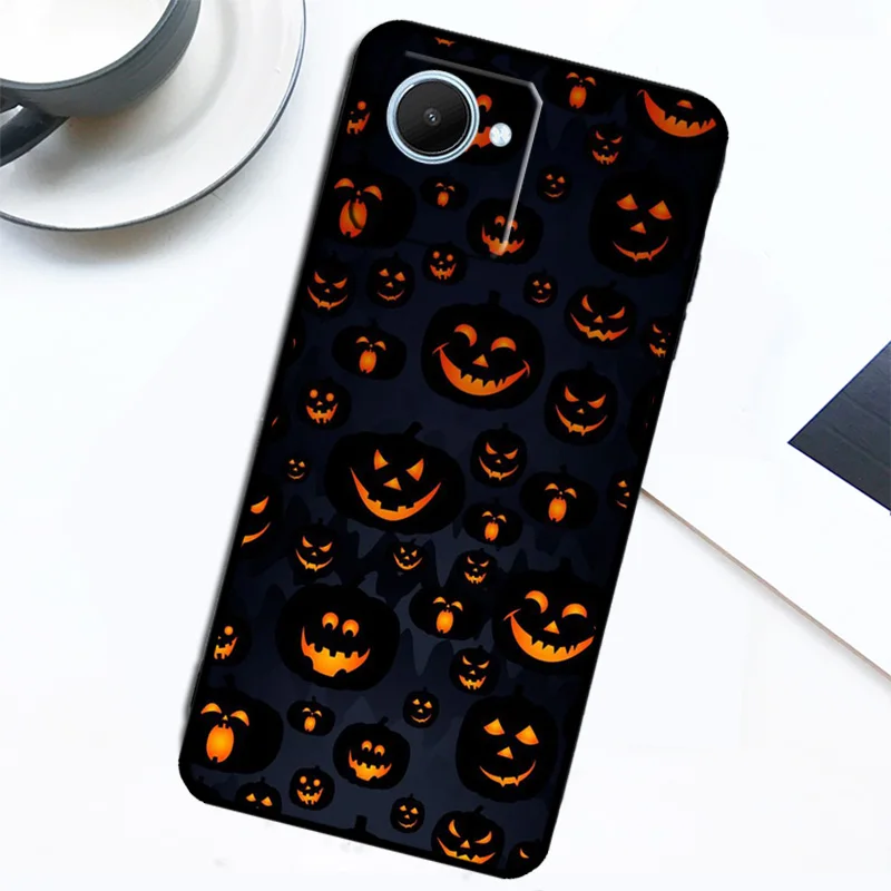 HALLOWEEN TRICK TREAT PUMPKIN Case For Realme 9 10 11 Pro Plus GT Neo 5 2T 3T C11 C15 C25s C21Y C30 C31 C33 C35 C53 C55