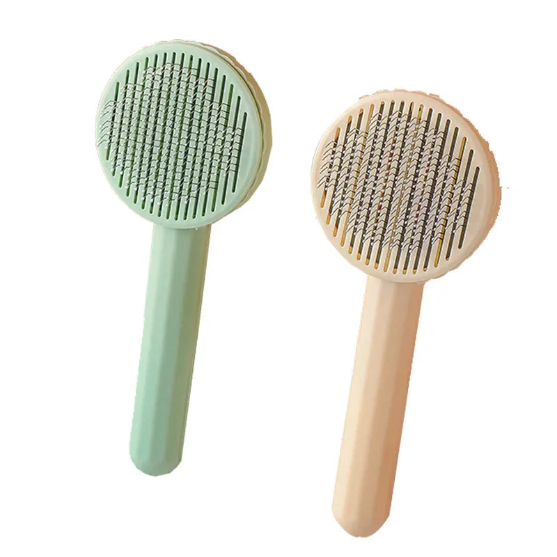 Hair Removal Comb for Pets, Self Cleaning Brush for Cats and Dogs, Hair Remover, Scraper, Grooming Tool, Cat Accessories تسريحات