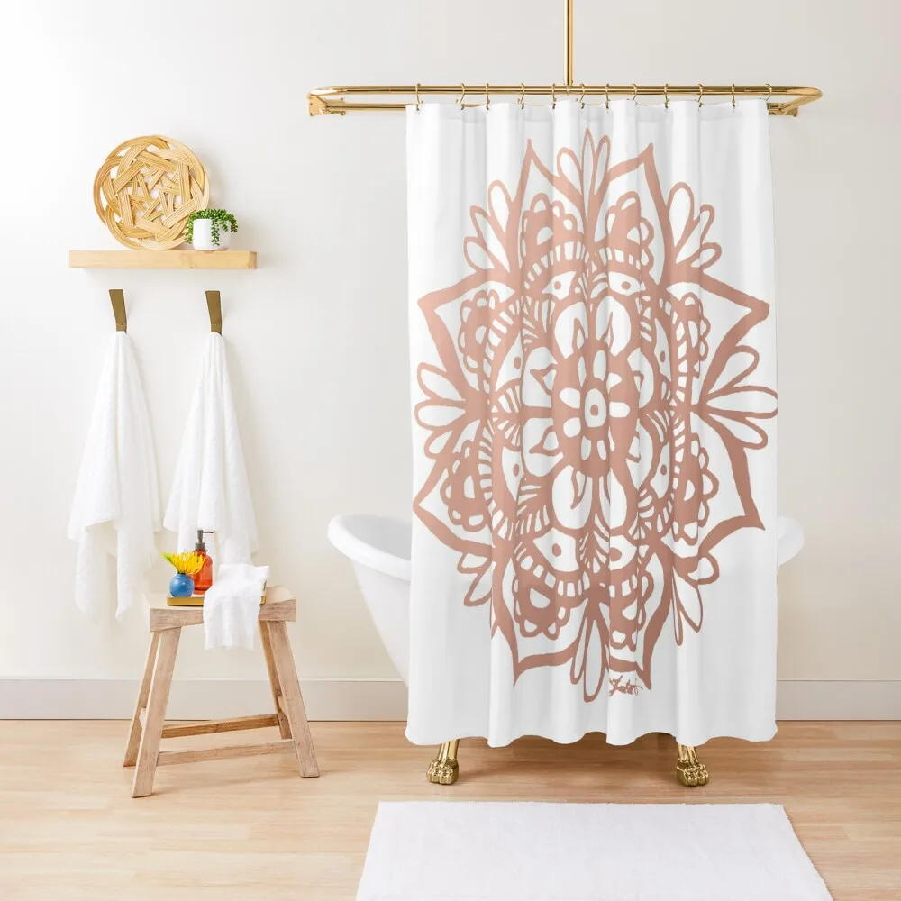 

Rose Gold Mandala Flower Shower Curtain For Bathroom Shower Bathroom Shower Set Bathroom Box Curtain