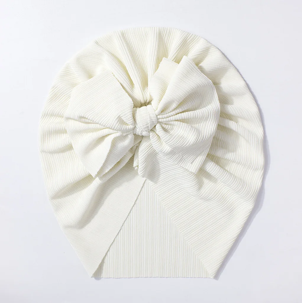 

Solid Ribbed Bunny Knot Turban Hats for Baby Boys Girls Beanies Striped Thin Elastic Caps Bonnet Newborn Toddler 0-2T Headwraps