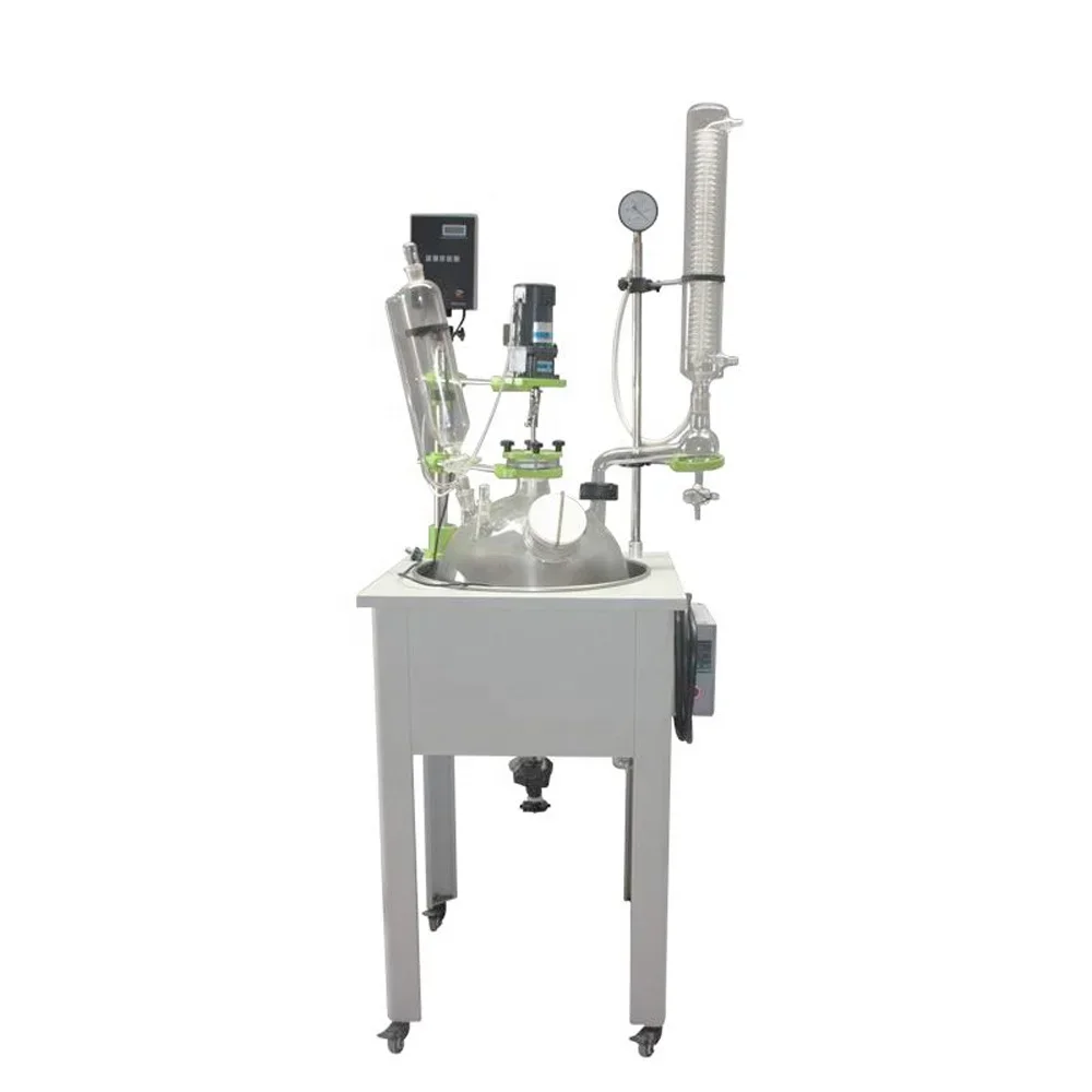 Lab Equipment 20L 10L 50L 100L Heating Mantle Single Layer Glass Reactor