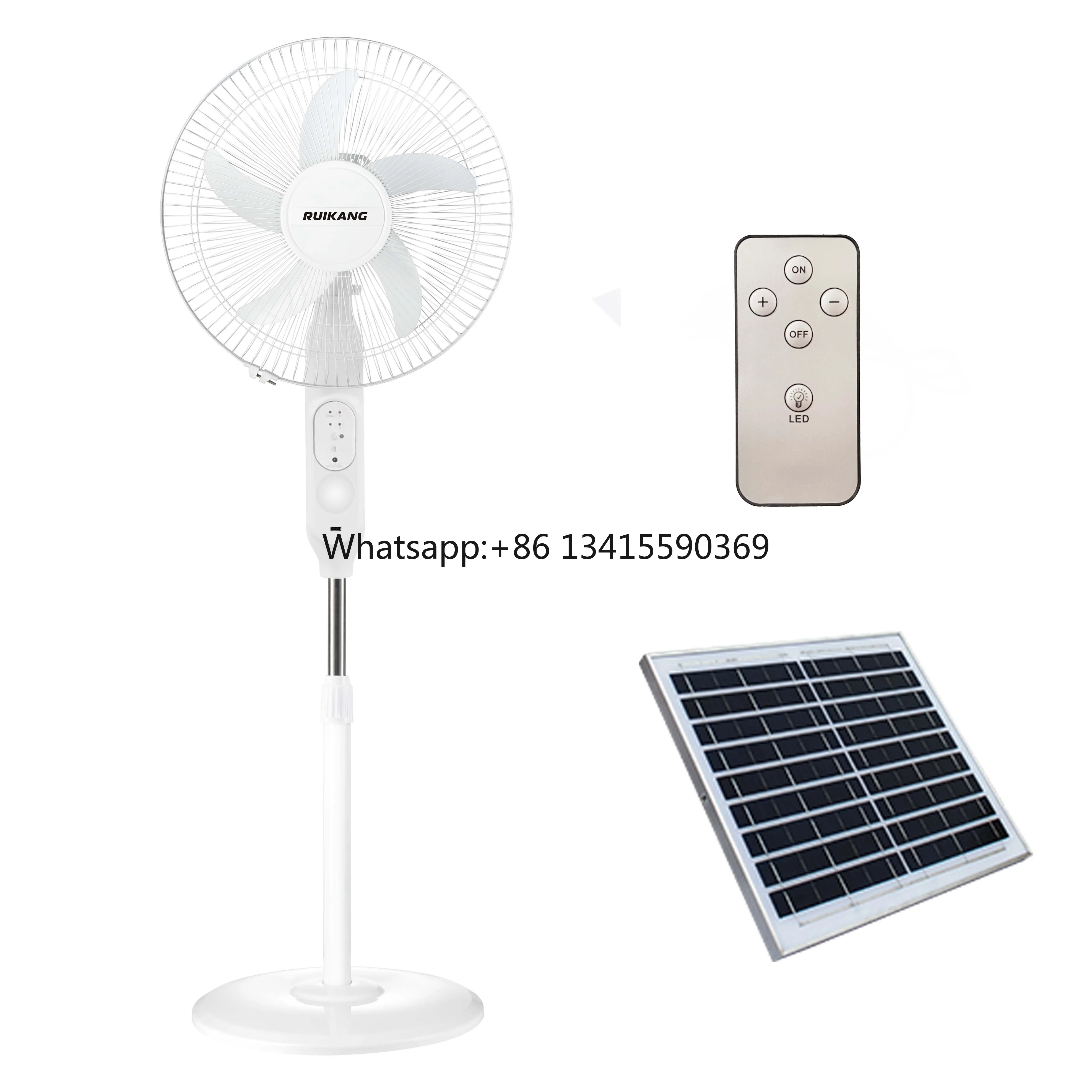

Remote Control Cooling Rechargeable Portable Electric Solar Powered Pedestal Fan With Solar Panel and USB and Light Solar Fan