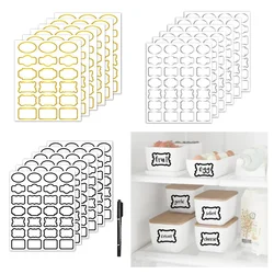 PVC Handwritten Transparent Removable Waterproof Oil-proof Label Sticker Spice Bottle Seasoning Jar Self-adhesive Label Sticker