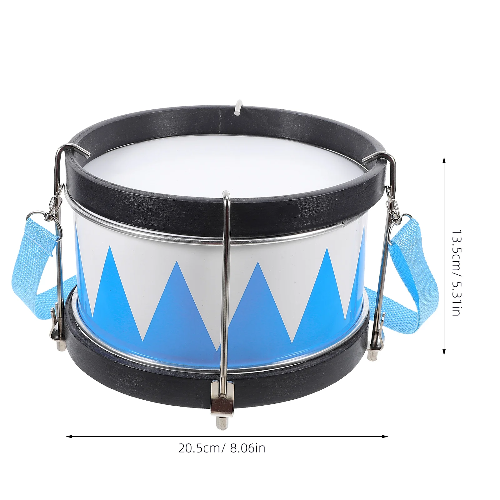 Kids Toys Snare Drum Instrument Double Sided Musical Instruments Blue for Child