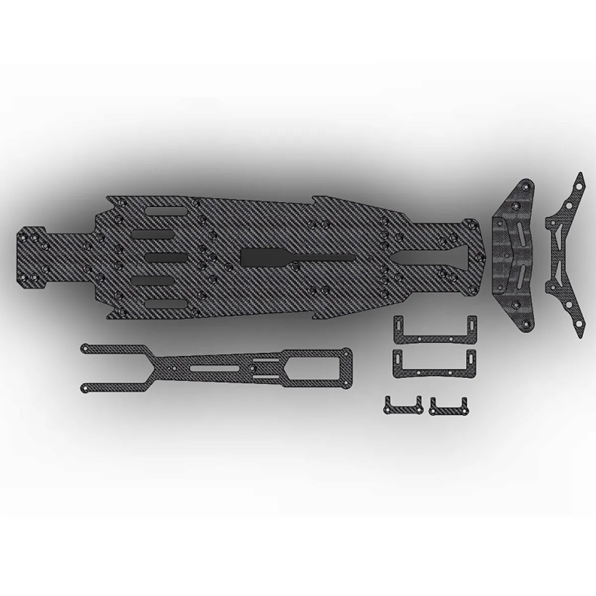Koolstofvezel onderste chassisframeset voor Yokomo RD2.0 1/10 RWD Drift Car Upgrades Onderdelen