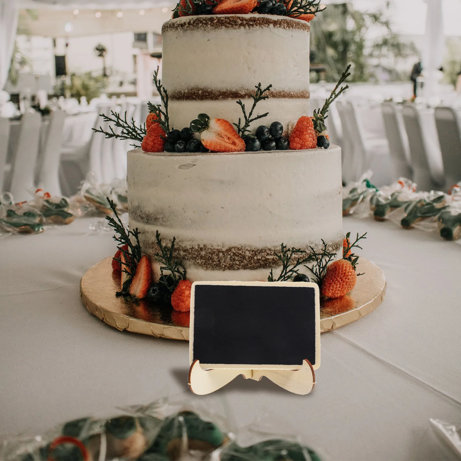 

Chic Wooden Chalkboard Desktop Sign for Shop Cafe Table Decor Message Board Small Erasable Writing Pad Erasable Chalkboard