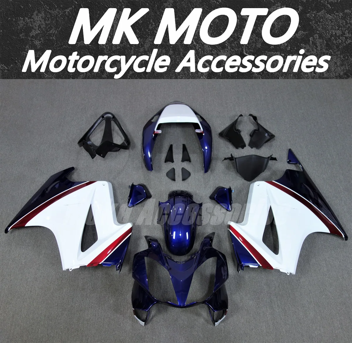 

Moke moto Motorcycle Fairings Kit Fit For Vfr800 2002 2003 2004 2005 2006 2007 2008 2009 2010 2011 2012 Bodywork Set Silver Gray