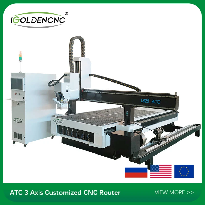 Enrutador de calidad para carpintería, fresadora Cnc de puertas de madera completamente automática para madera 1325 Atc Cnc, enrutador Cnc Atc de madera