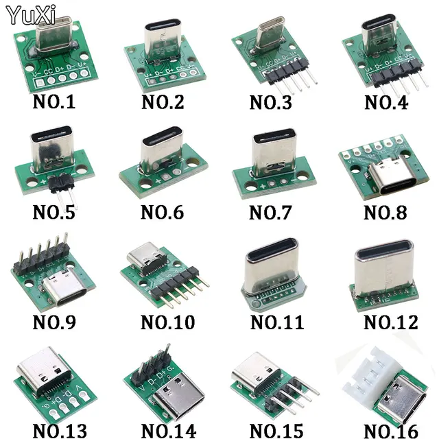 1 szt. USB 3.1 pionowa prosta wtyczka dwustronna dodatnia wtyczka ujemna typu C męska/żeńska płytka testowa złącze PCB z pinem