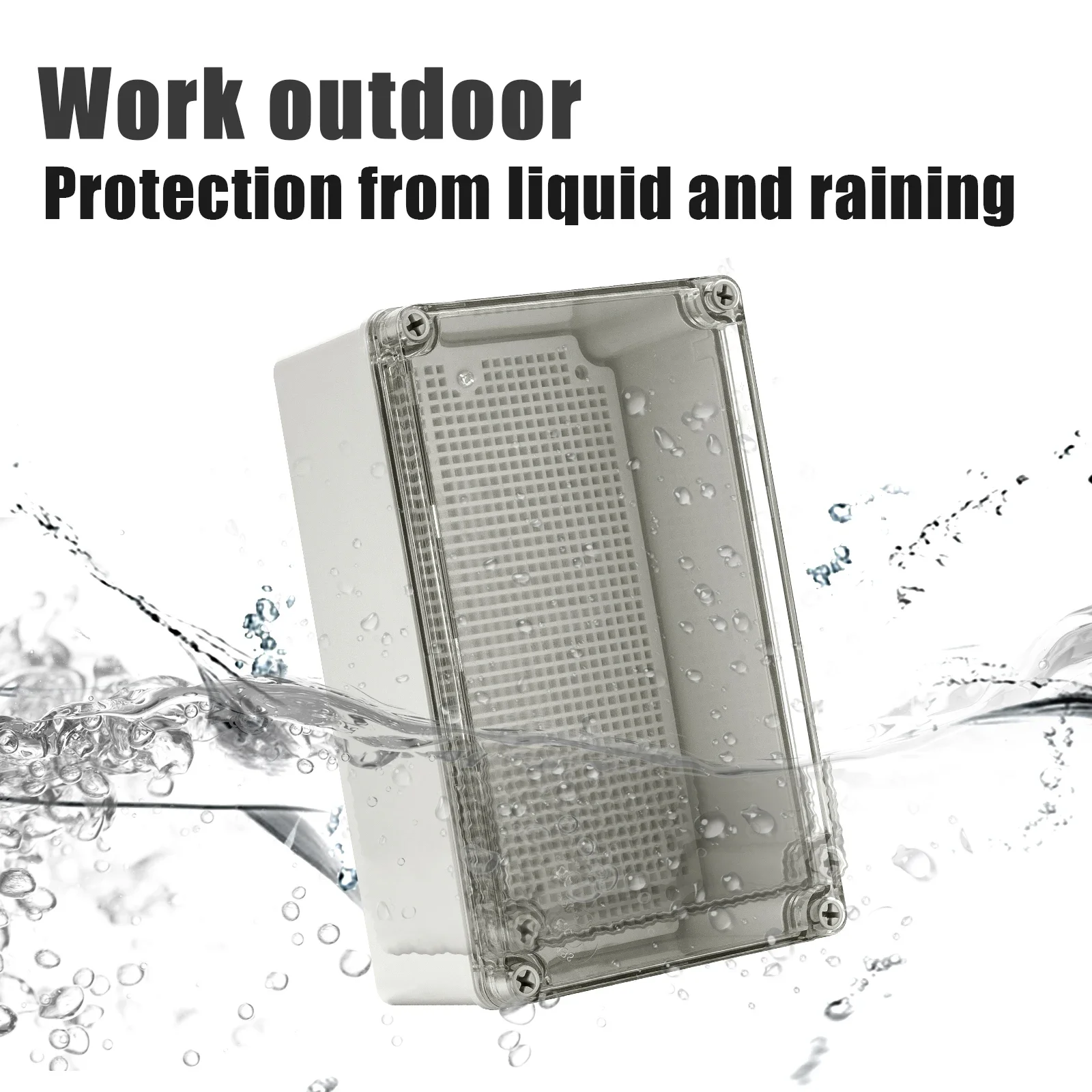 ManHua Transparent Cover Outdoor Waterproof Electrical Junction Box ABS plastic Enclosure Case Distribution box