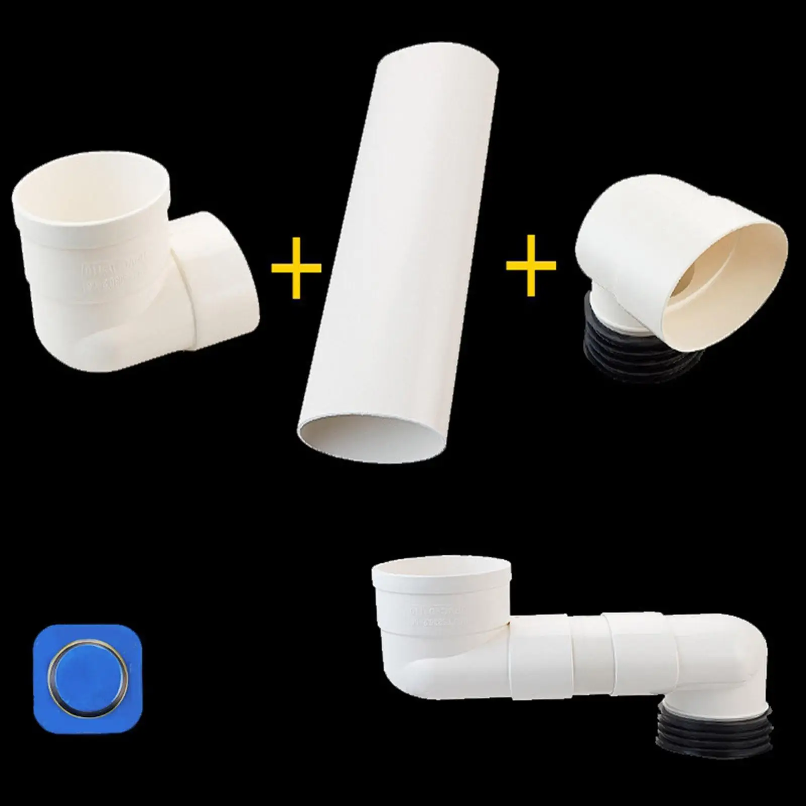 Brida de inodoro compensada, manguera expandida, adaptador de residuos de bañera, palanca de cambios de brida de inodoro