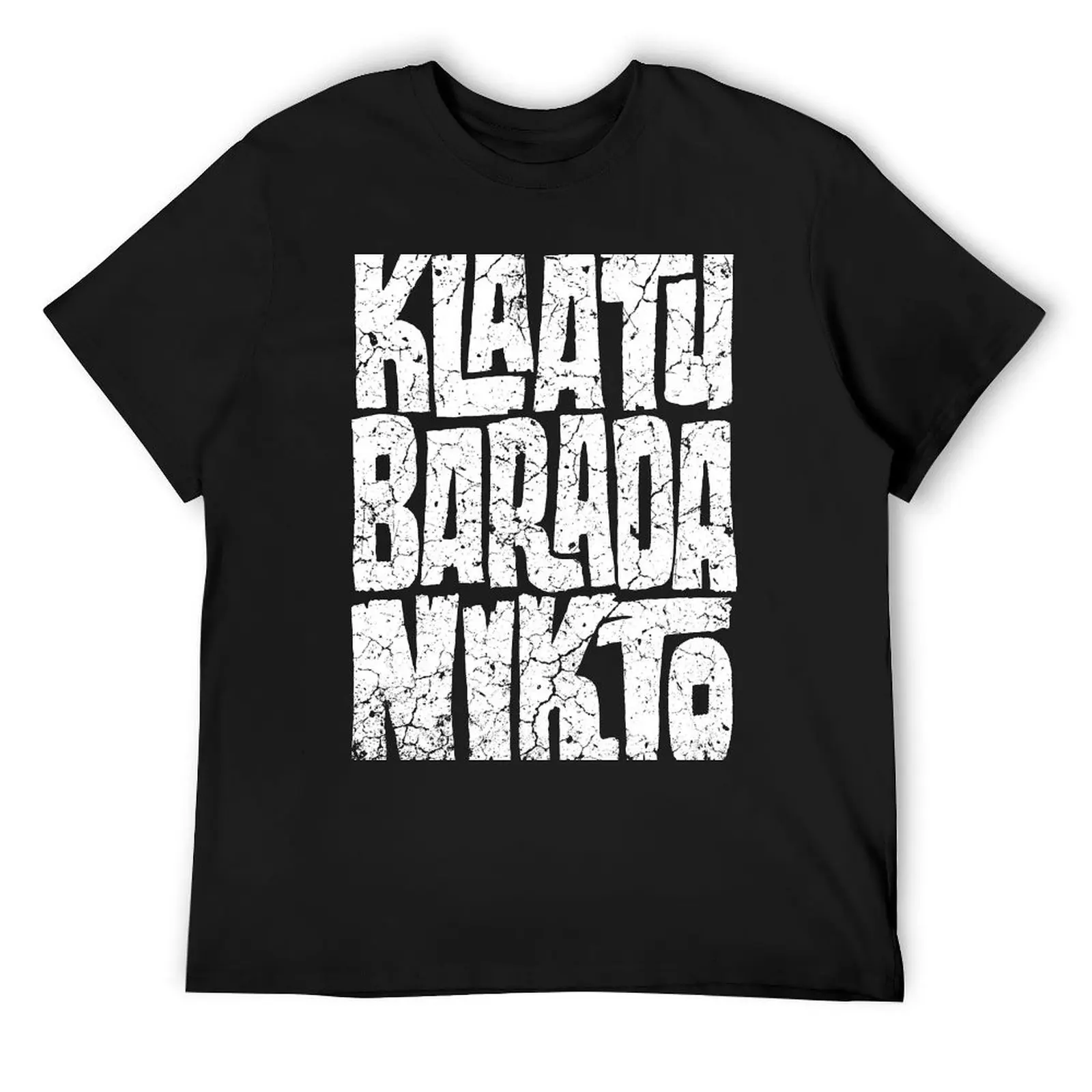

KLAATU BARADA NIKTO T-Shirt funny shirt cotton graphic t shirts T-shirts man luxury designer heavyweight t shirts for men