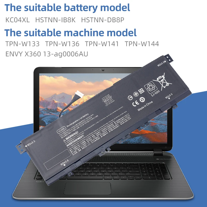 Suozhan Kc04xl Laptop Batterij Voor Hp Afgunst 13-ah0001nw Ah0003ne Ah1507sa TPN-W136 W133 W141 L08544-2B1 1c1 HSTNN-DB8P L08496-855