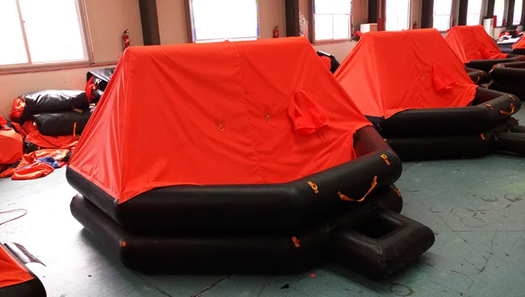 Custom OEM Marine Survival Open Reversible Rafts Inflatable Life Raft with 25 10 Person Liferaft