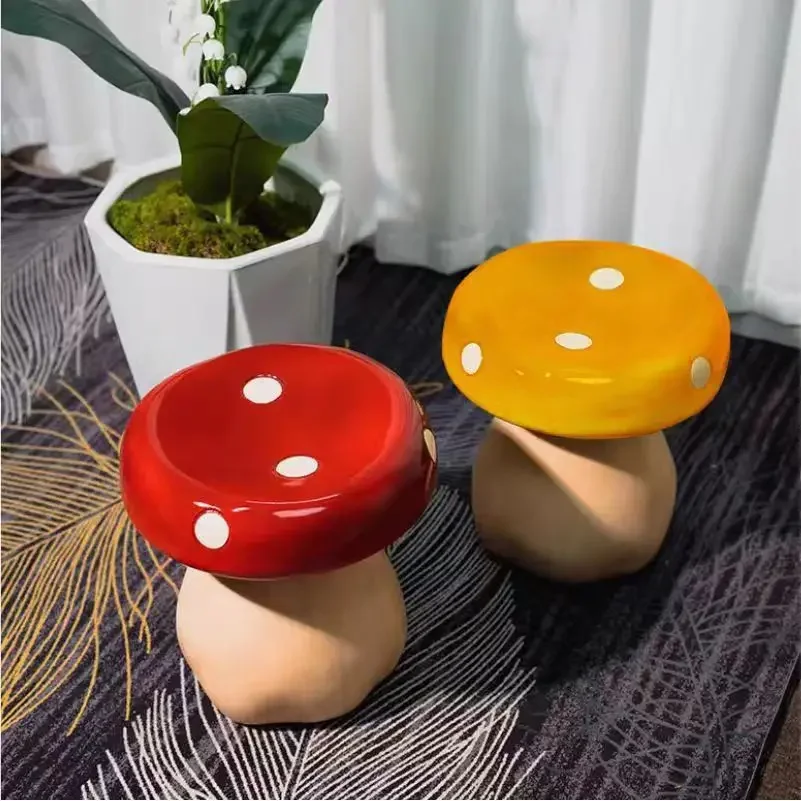 

Modern Shoe Change Stool for Entryway Closet Mushroom Bench for Home Decor Home Furniture Ottoman Plastic Footstool