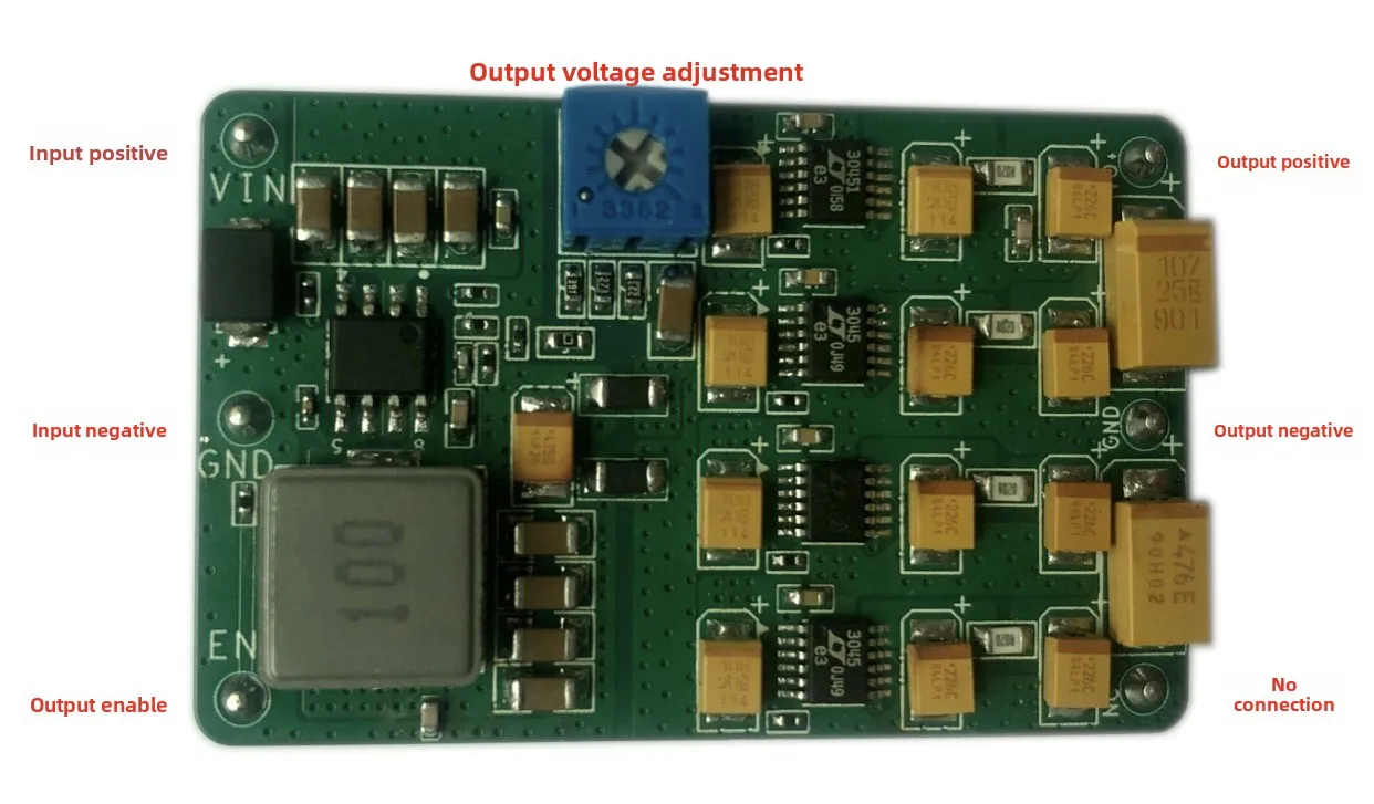 4개의 LT3045 병렬 초저잡음 전압 조정 가능 2A 고전류 고효율 DCDC 전원 모듈