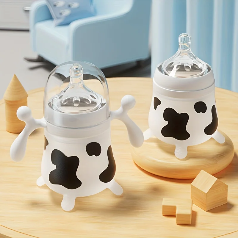 

2pcs/1pc 150mL/240mL Silicone Soft Feeding Bottle with Handle, Water/Formula Nursing Bottle for Baby/Infants/Toddlers