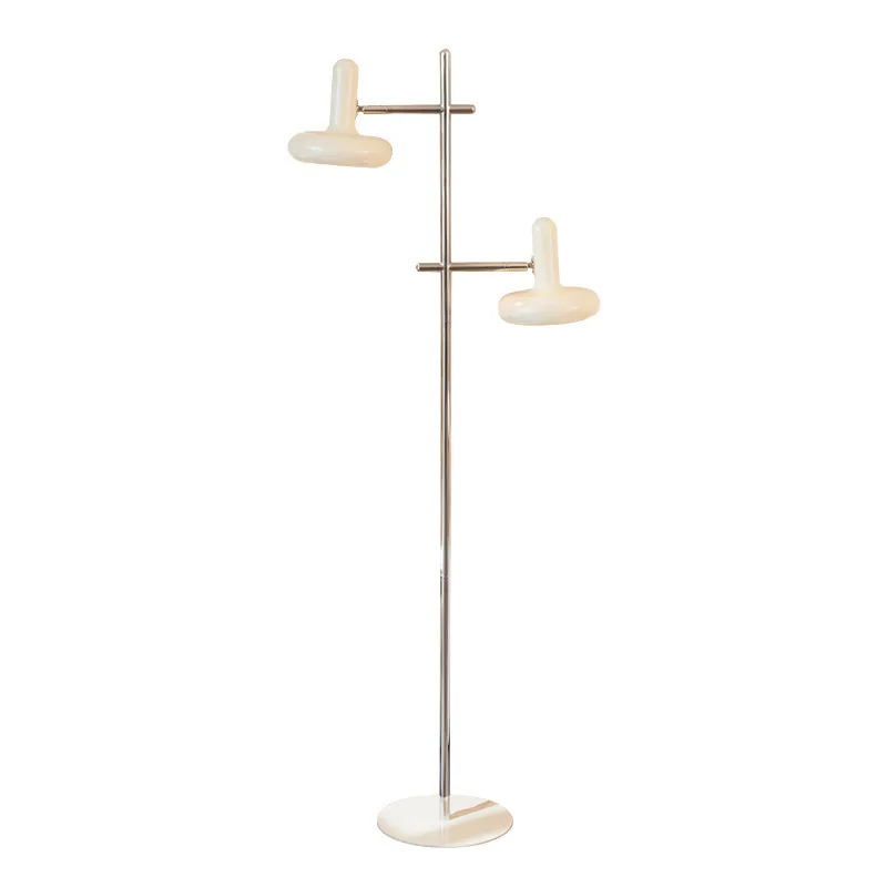 

Nordic Retro Floor Lamps Modern Cream Style Light Luxury Iron Art Lampshade Floor Lamp Living Room Sofa Reading Standing Lights