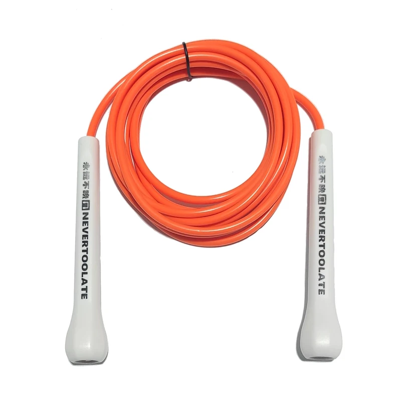 NEVERTOOLATE 10.5ft 3.2 meters strong abs 14cm handle 5mm solid pvc 80A jump skip rope boxing fitness crossfit no logo HIIT