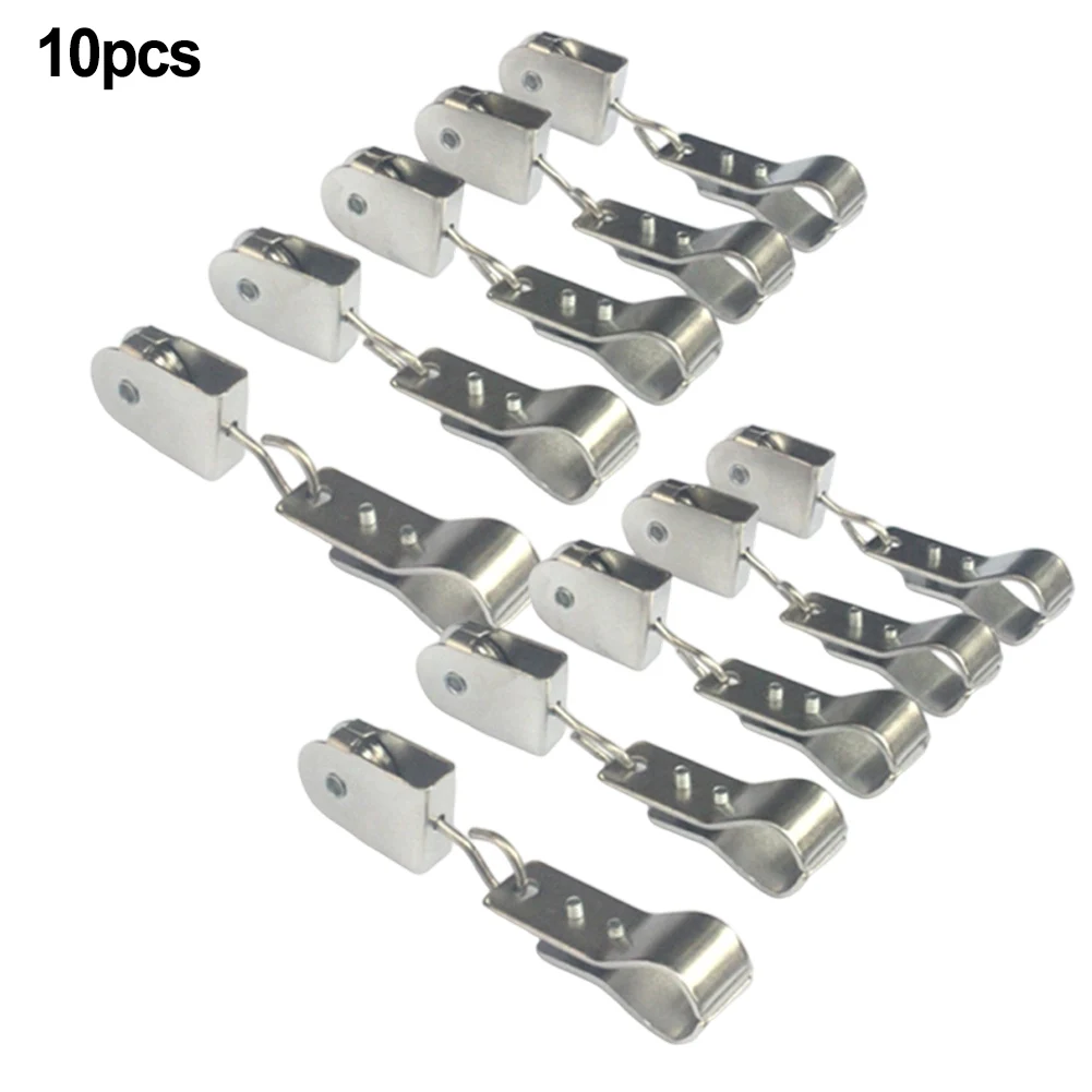 10pcs Pulley Hanging Pipe Clamps Wave Shade Sail Hardware For Indoor Pergolas Wave Canopy Shade Sail Installation Accessories