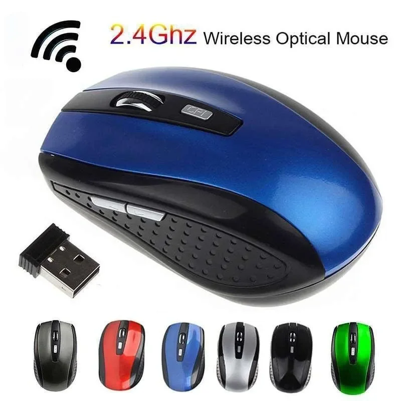 Portable 2.4G Wireless Mouse Optical 6 Buttons 1200DPI Mice For Computer PC Laptop Game Mouse