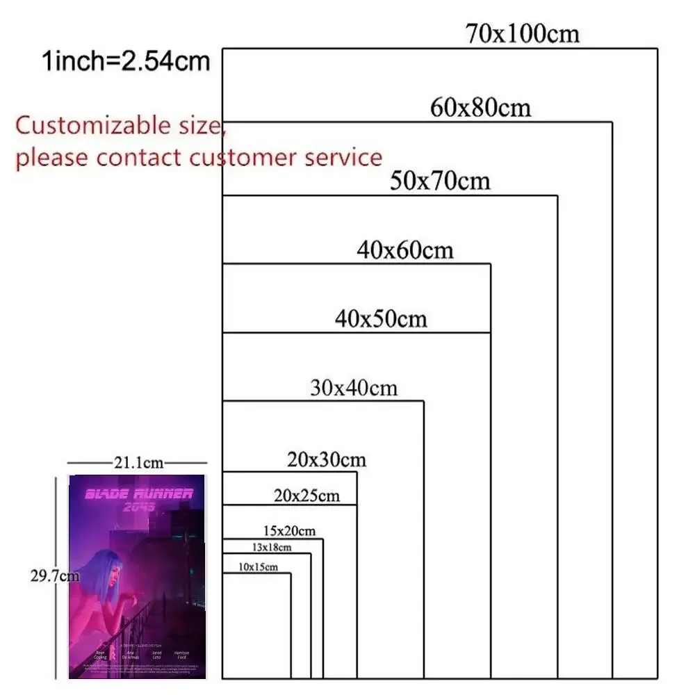 Pôster hd anime tema quente cantor/ost/filme-à prova d'água autoadesivo decoração de casa clássico filme blade runner 2049