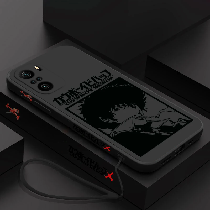 Cowboy Bebop Anime For Xiaomi Redmi Note 13 12 12Pro 11 11S 11T 10S 10 Pro Plus 5G Liquid Left Rope Phone Case