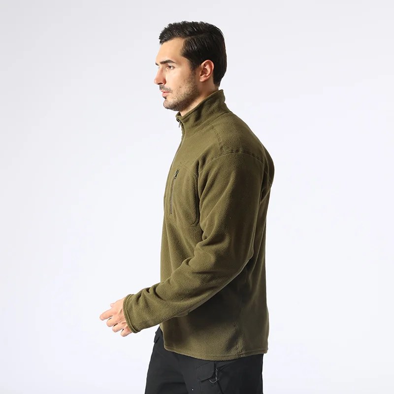 Herren Outdoor Wandern Warme Fleecejacke Liner Fans Trainingsjacken Herbst Winter Winddichte Pullover Tops – Detail 11