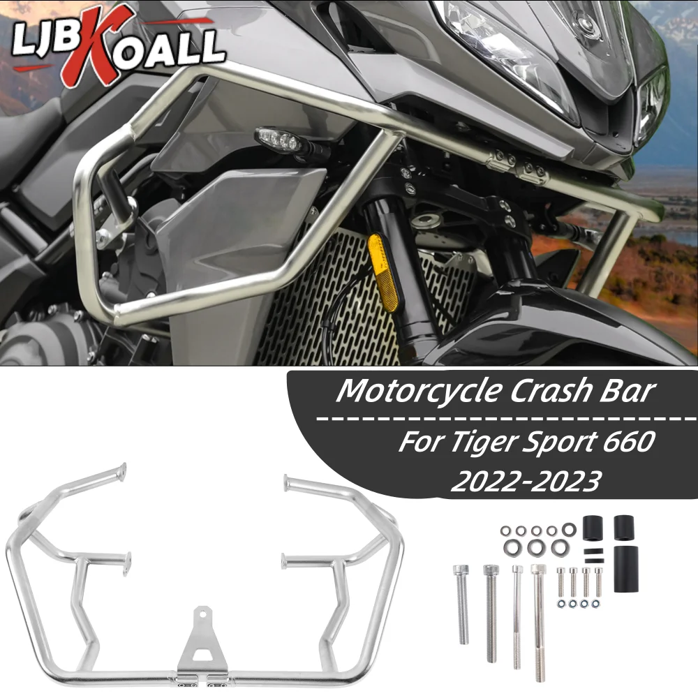 

Motorcycle Crash Bar Engine Guard Bumper Protector for Triumph Tiger Sport 660 2022 2023 Sport660 Stainless Steel Accessories