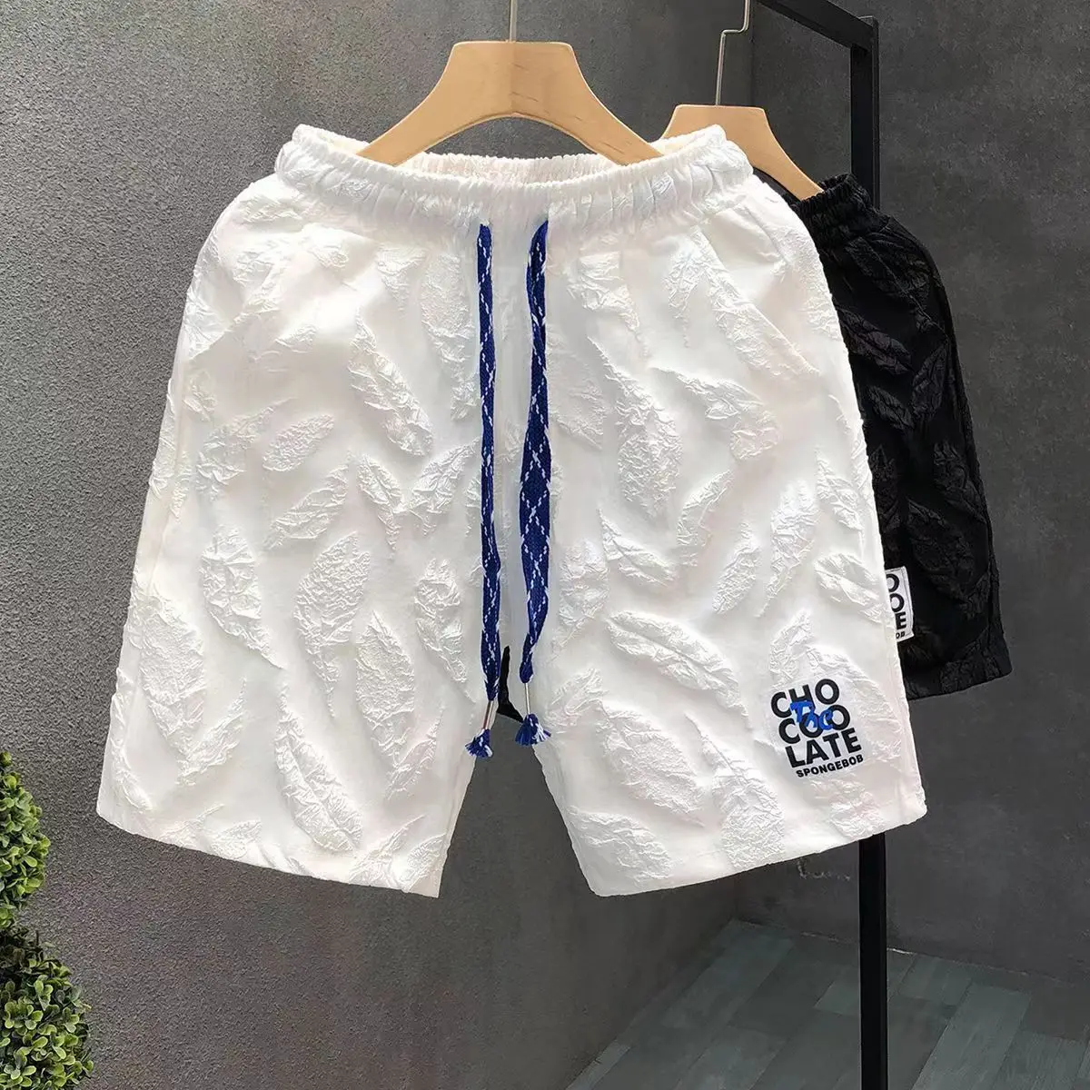 Men's Shorts Beach White Male Short Pants Baggy Printed New in Pant 2025 Fashion Designer Streetwear Dry Fit Summer Elastic Thin view 2