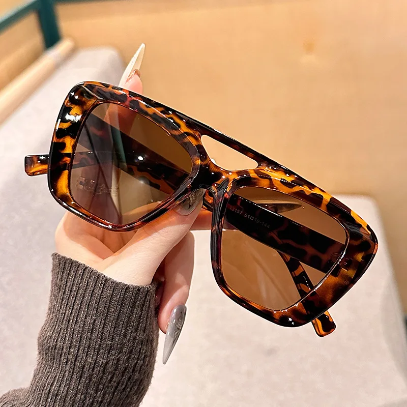 Neue Vintage Quadratische Sonnenbrille für Damen und Herren Marken-Rechteck-Sonnenbrille Ovale Brillen für Männer und Frauen – Detail 3