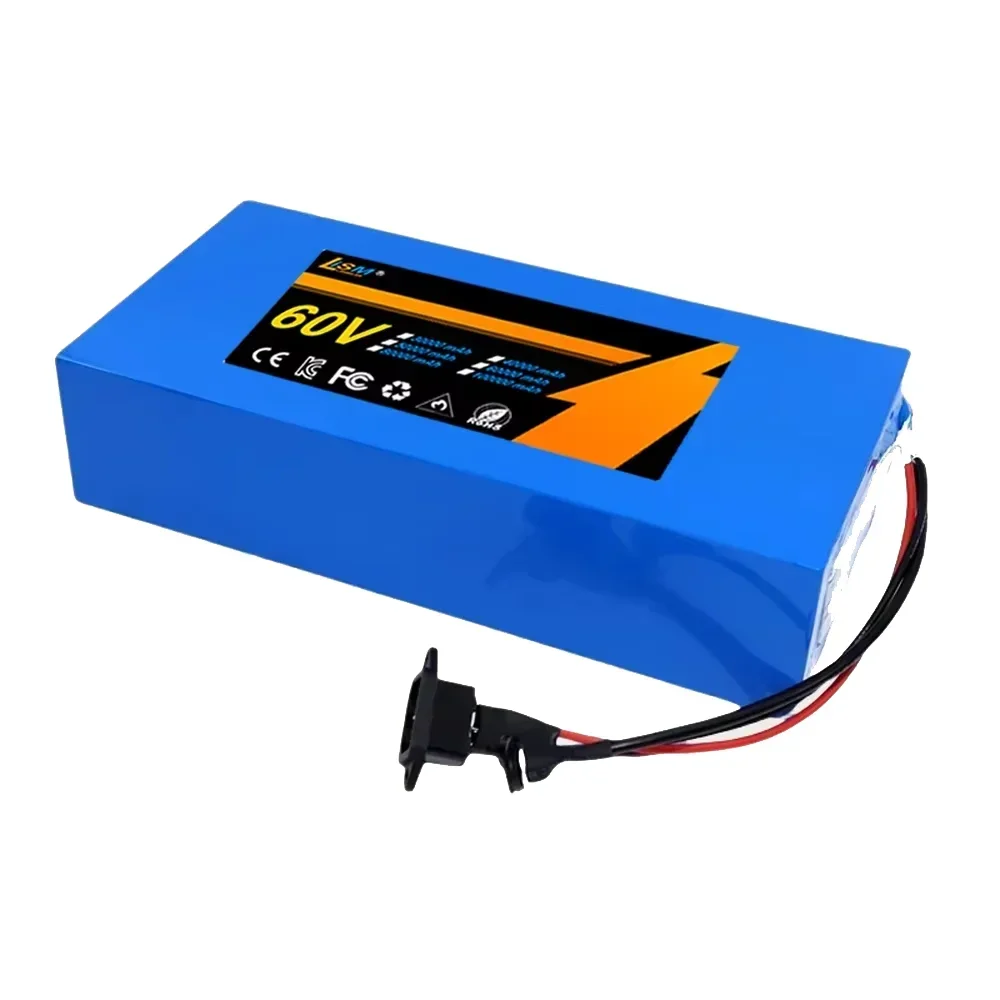 60V 70Ah new 16S7P 18650 lithium battery pack 1000-2500W High power ebike cells Electric bicycle scooter Motorcycle customizable