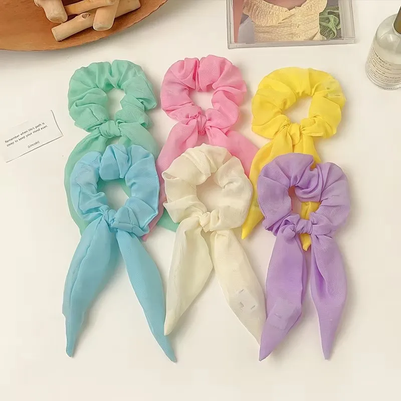 10/50pcs Popular Flashing Light Up Girls Hair Tie LED Luminous Scrunchies Headwear Women Scrunchy Hair Rope Hairband Accessories