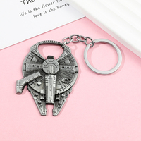 Star Wars Spaceship Keychain Keyring Pendant Metal Accessories Corkscrew Kids Gifts Toy