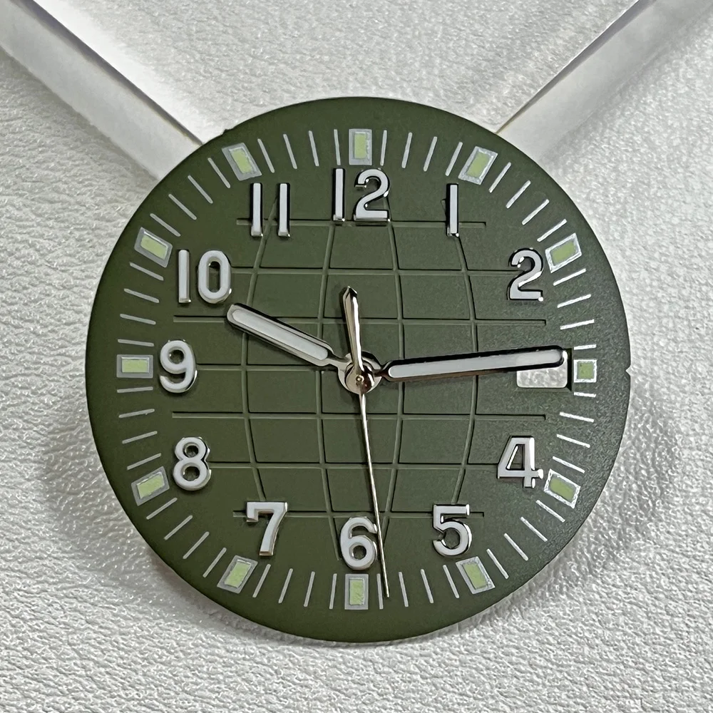 The 31mm Nautilus green luminous dial is suitable for NH35 automatic movement dial watch accessories