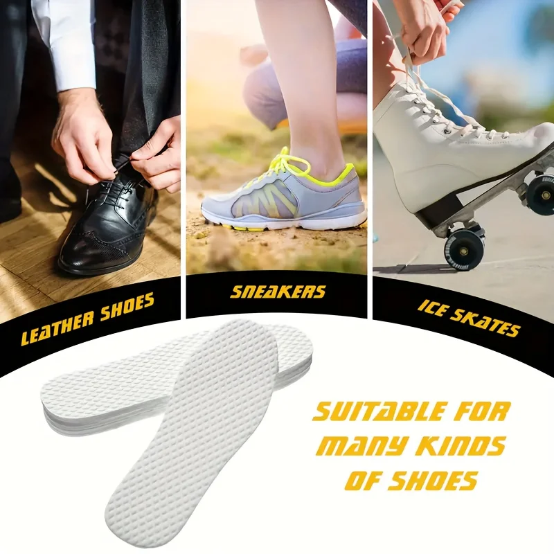 20 Stück ultra atmungsaktive Einlegesohlen, schweißabsorbierend, stoßdämpfend, für Herren und Damen, lässige Sportschuhe, Laufen und Alltag – Detail 7